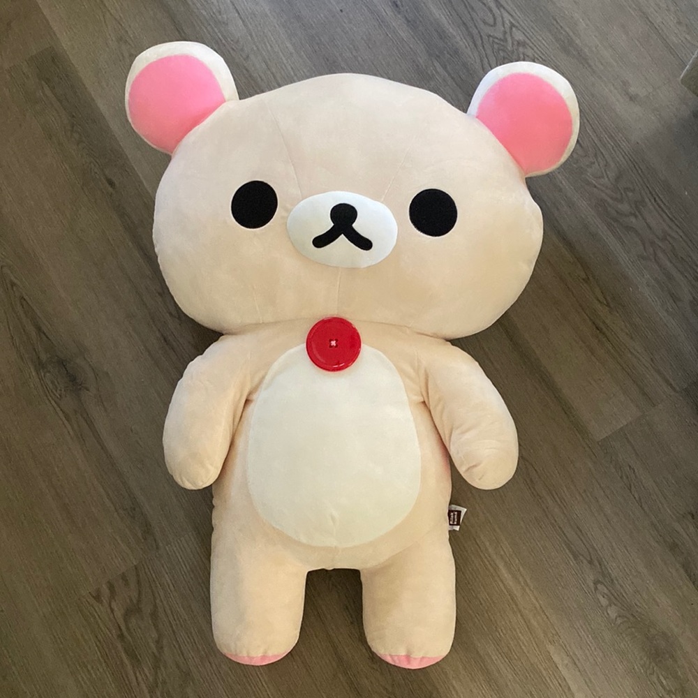 JUMBO White Rilakkuma Bear Plushie